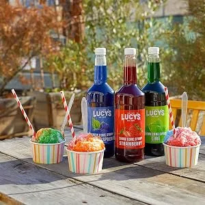 Lucy's Family Owned - Shaved Ice Snow Cone Syrup - Lime - 32 oz Syrup Bottle - snow cone syrups