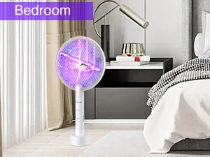 TMACTIME Electric Fly Swatter 4000V Bug Zapper Racket 2 in 1 Fly Zapper with USB Rechargeable Base and 3-Layer Safety Mesh for Bedroom Kitchen Patio and Outdoors 1PC - product information 10