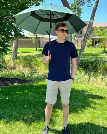 G4Free Extra Large Golf Umbrella 62/68 inch Vented Square Umbrella Windproof Auto Open Double Canopy Oversized Stick Umbrella UV Silver 68 Inch - product information 3