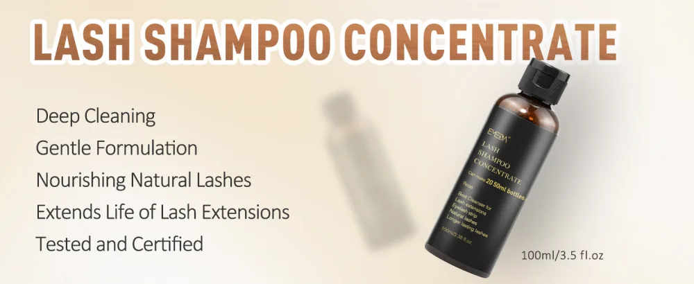 Lash Shampoo Concentrate for Lash Extensions 100ml Eyelash Extension Cleanser Concentrate Bulk Liquid Kit with Brush Bottle Foam Soap Lash Bath Solution - Makes 20 Bottles 50ml Shampoo by EMEDA (Rose) - lash shampoo concentrate