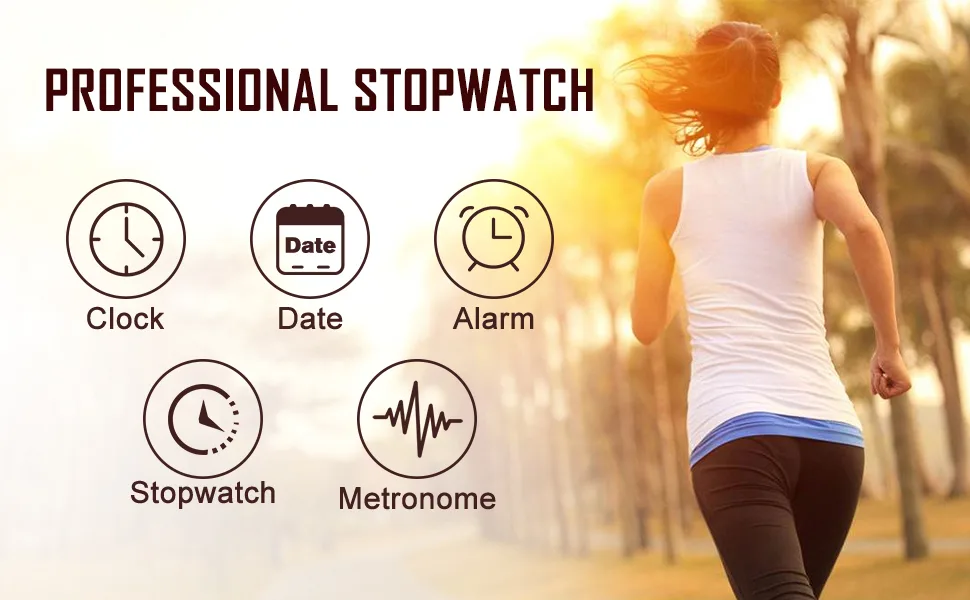 LAOPAO Stopwatch Metal Stopwatch Timer with Backlit 1/100th Second Precision 2 Lap Memory Digital Stop Watch for Coaches 2 Lap-backlit - product information 8
