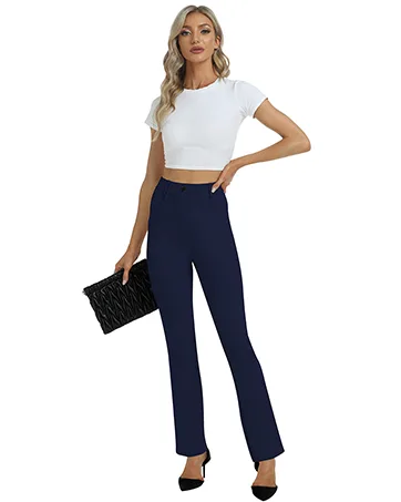 MoFiz Womens Capri Pants Lightweight Elastic Waist Golf Pants and Womens Work Pants with Pockets Ac-silver Gray X-Small - product information 8