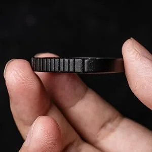 TISUR Titanium Round Carabiner Clip,Spring Hook Key Ring,Small Keychain Carabiner,with D-Ring for Keys Black Carabiner Key Clip - keychain hook