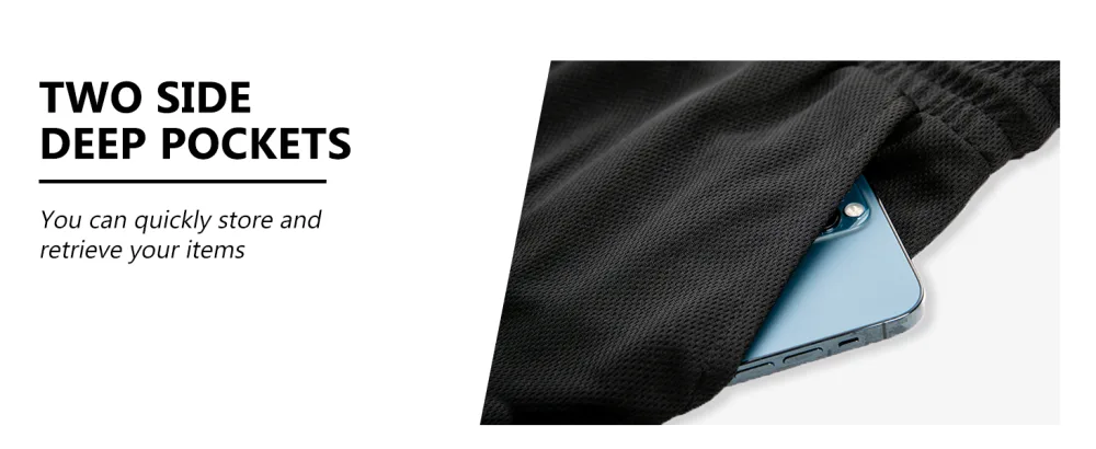 JWJ Men's 2 in 1 Workout Running Shorts 7 Inch Lightweight Athletic Gym Shorts with Compression Liner Large Black - mens active shorts