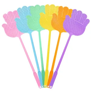 Lythor Fly Swatter, Strong Flexible Manual Pest Control Colorful Plastic with 18.7" Durable Long Handle Plastic Fly Swatter Best for Home (4, 4 Color) 4 4 Color - fly swatter