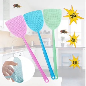 Lythor Fly Swatter, Strong Flexible Manual Pest Control Colorful Plastic with 18.7" Durable Long Handle Plastic Fly Swatter Best for Home (4, 4 Color) 4 4 Color - fly swatter