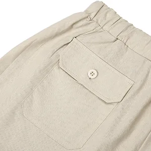 AUDATE Men's Pants Summer Beach Trousers Cotton Linen Trouser Casual Lightweight Drawstring Yoga Pant Green Medium - product information 10