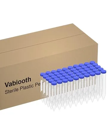 Vabiooth Rounded Edge Microscope Slides Kit, 50 Pcs Pre-Cleaned Blank Microscope Slides and 100 Pcs 22x22mm Square Coverslips Cover Glass for Monocular Binocular Trinocular Microscopes Blank Slides/150 Pcs - Centrifuge Tubes