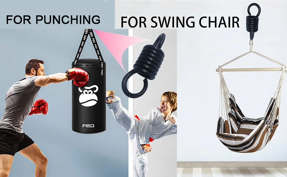 Heavy Bag Spring for Punching Bags up to 250lb - Black BLACK SPRINGS-2PCS - APPLICATION
