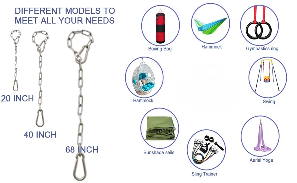 Heavy Bag Spring for Punching Bags up to 250lb - Black BLACK SPRINGS-2PCS - CHAIN