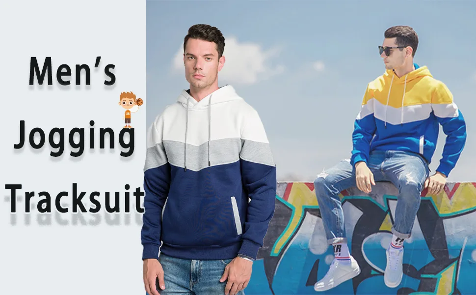 Tebreux Men's Jogging Tracksuit 2 Piece Athletic Outfit Hoodie Sports Sweatsuit Pullover Suit Sets X-Large Green - product information 15