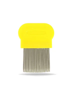 1 Piece Yellow Nitty Gritty Hair Nit Comb Remove Head Nits Stainless Steel Teeth Nit Combs For Kids Adults And Pets - product information 3