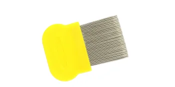 1 Piece Yellow Nitty Gritty Hair Nit Comb Remove Head Nits Stainless Steel Teeth Nit Combs For Kids Adults And Pets - product information 4