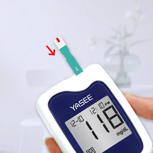 Blood Glucose Monitor Kit-YASEE Diabetes Testing Kit with 100 Blood Sugar Test Strips,100 Lancets,1 Glucose Meter,1 Lancing Device,Auto-Coding Glucometer for Home Use - Auto-Coding