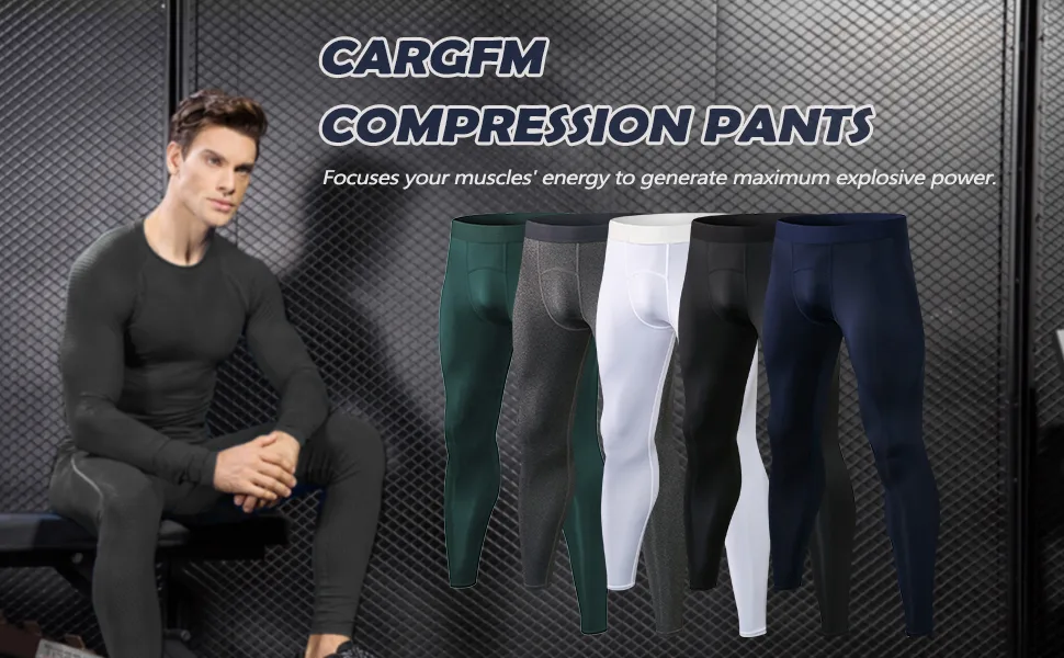 CARGFM Compression Pants for Men Basketball Tights Leggings Yoga Running Sports Workout Baselayer White Small - product information 34
