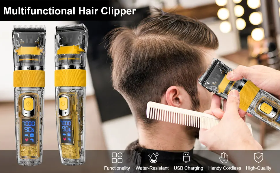 Hatteker Mens Beard Trimmer Hair Clipper Hair Trimmer  Cordless Hair Cutting Kit Professional IPX7 Waterproof Multifunctional - main image