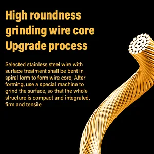 Chooee Bicycle PRO Shift Cable for Shimano/SRAM Shifter Cable Universal 2100mm/2500mm/3000mm/3500mm Ultra Slick Derailleur Cable gold 2x2500mm - product information 2