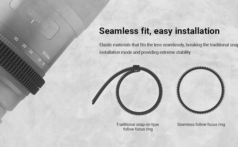 SmallRig Seamless Focus Gear Ring (78mm to 80mm) - 3295 78-80 - product information 5