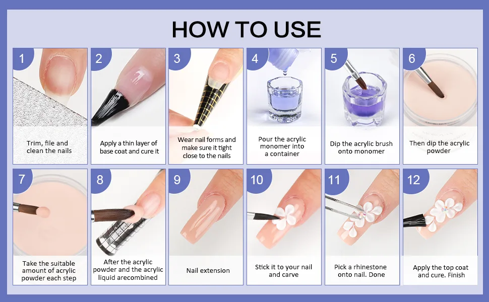 Morovan Acrylic Nail Kit 124 IN 1 with Everything 78 Colors Glitter Powder Acrylic Nail Tool for Acrylic Nails Extension Beginner kit - acrylic powder set