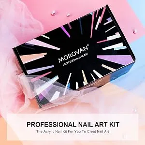 Morovan Acrylic Nail Kit 124 IN 1 with Everything 78 Colors Glitter Powder Acrylic Nail Tool for Acrylic Nails Extension Beginner kit - nail kits