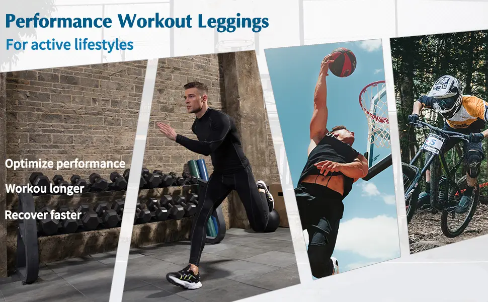 Queerier Mens Compression Pants Active Athletic Leggings with Pockets Running Baselayer Tights Cycling Workout Pants W/O Pockets-b Red XX-Large - product information 6