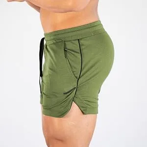 FLYFIREFLY Men's Gym Workout Shorts Running Lightweight Athletic Short Pants Bodybuilding Training Medium Black - gym shorts for men