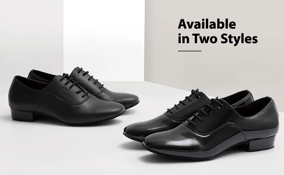 ARCLIBER Mens Dance Shoes Ballroom PU Leather Black Dancing Shoes for Men Sole Tango Salsa Latin 13 Black - product information 4