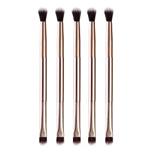 TEONEI Dual Ended Eye Makeup Brush,Eyeshadow Blending Brush,Eyeshadow Smudge Brush,Foundation Makeup Applicator,5Pcs - makeup brush