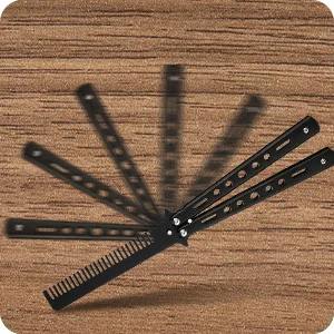 2 Pieces Butterfly Combs Stainless Steel Folding Training Practice Combs Hair Styling Tools for Sport Outdoor Use (Black, Silver) - product information 4