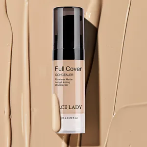 Waterproof Full Coverage Concealer with Primer Sponge Set, Smooth Matte Flawless Creamy Liquid Foundation Corrector Makeup Kit for Face Eye Dark Circle Spot Acne Scar Cover (0.2Fl, Warm Natural) - smooth soft concealer