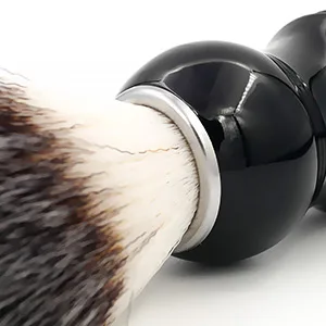 Menesia Shaving Brush for Men, Black handle Shave Brush,Mens Shaving Cream & Soap Brush (skull) - hxs300-2