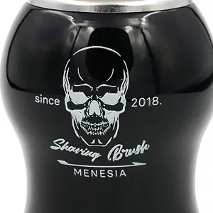 Menesia Shaving Brush for Men, Black handle Shave Brush,Mens Shaving Cream & Soap Brush (skull) - hxs300-3