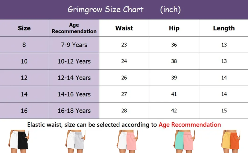Grimgrow Girls' Athletic Running Shorts Cotton Patchwork Workout Short Pants Yellow Orange 14 - SSSSS
