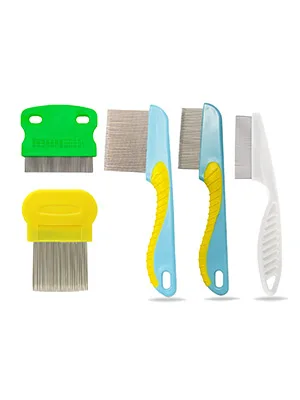 5 Pieces Hair Nit Combs Remove Head Nits Fine Stainless Steel Teeth Head Nit Comb For Pets Kids And Adults - product information 3