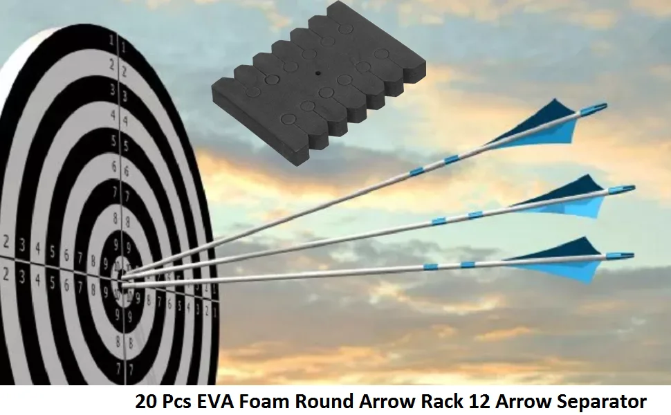 Arrow Rack,20 Pcs EVA Foam Round Arrow Rack 12 Arrow Separator Storage Holder Archery Accessory - product information 2