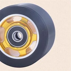 CLAS FOX 95A Speed/Derby Wheels Aluminum Roller Skate Wheels Indoor Roller Replacement Wheel (Set of 8) Black PU Red Core - alu.roller wheels-5c