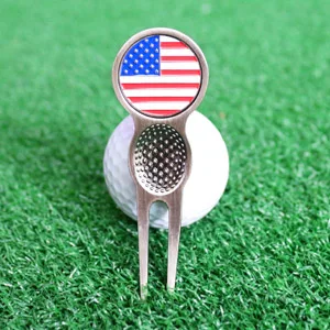 PINMEI Golf Divot Repair Tool with Removeable Golf Ball Marker Golf Gift for Men Women Summer - Golf divot repair divot tool divot tool repair fork tool golf divot green putting tool golf tool