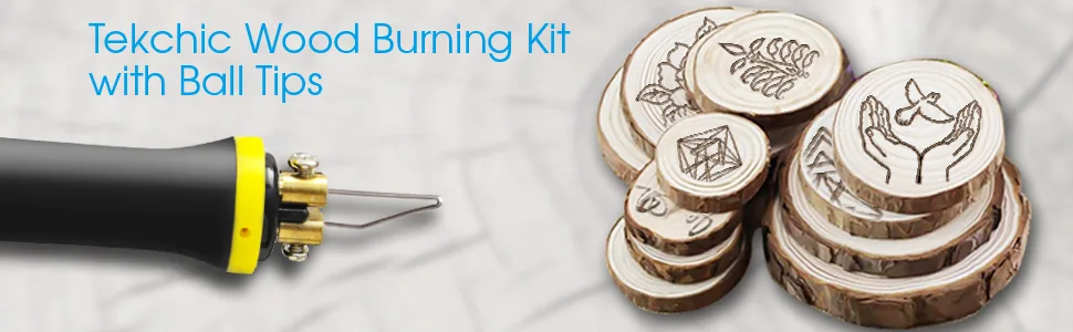 Professional Wood Burning Kit, TEKCHIC Pro1 Wood Burners for Wood Burning Pyrography with 20 Wire Nibs Tips Including Ball Tips - wood burning tool