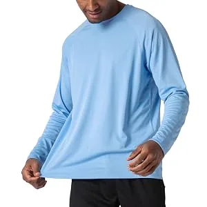 MAGCOMSEN Men's Long Sleeve Shirts UPF 50+ UV Sun Protection Athletic Shirts for Hiking Running Workout Rash Guard Large Fluorescent Green - running shirts men