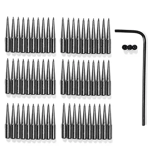 WUTA Removable Circle Leather Hole Punch Lacing Stitching Professional Working Hand Tool Kit Round Hole Puncher Craft Chisel Branding Design Circular Cutting Punches Kits (60 Pcs Chisel Head) - Removable Circle Leather Hole Punch