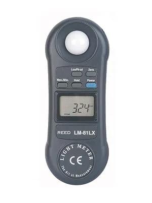 REED Instruments LM-81LX Compact Light Meter, 20,000 Lux / 2,000 Foot Candles (Fc) Standard - main