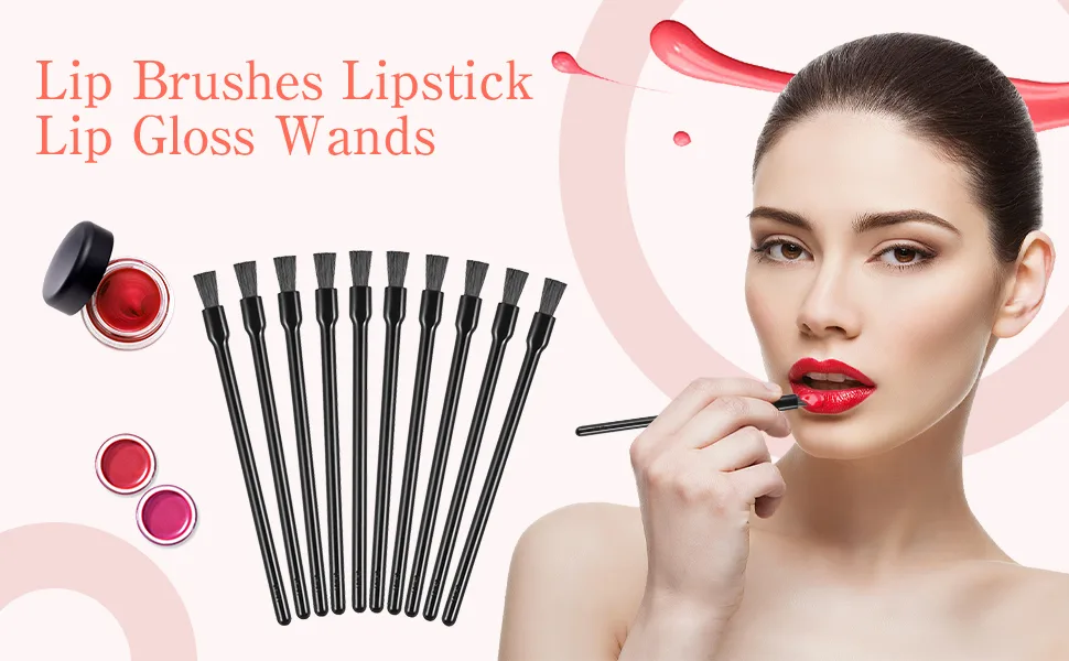 FRCOLOR Disposable Lip Gloss Brushes Lipstick Wands Applicator Flat Brush Makeup Cosmetic Tools (200 Pcs) 200PCS - product information 2