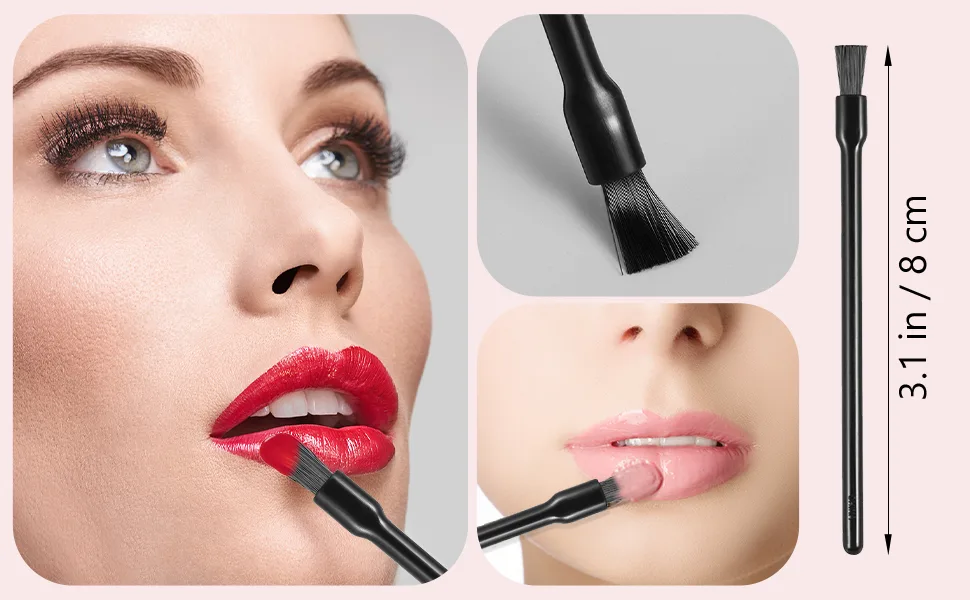 FRCOLOR Disposable Lip Gloss Brushes Lipstick Wands Applicator Flat Brush Makeup Cosmetic Tools (200 Pcs) 200PCS - product information 3