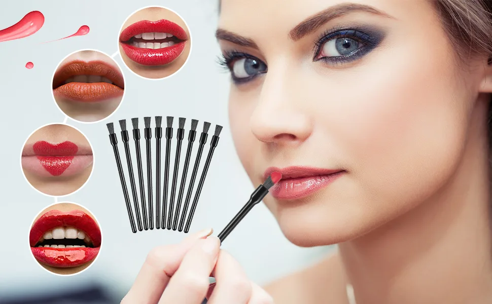 FRCOLOR Disposable Lip Gloss Brushes Lipstick Wands Applicator Flat Brush Makeup Cosmetic Tools (200 Pcs) 200PCS - product information 7
