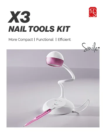 MelodySusie Professional Nail Drill 30000RPM, Rechargeable Electric Nail Drill Machine, Cordless Electric Nail E File for Acrylic Gel Nails, 8pcs Nail Drill Bits 106pcs Sanding Bands, Selene, Pink - X3 Nail Tools Kit