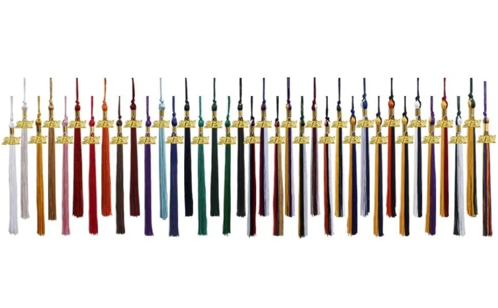 Endea Graduation Mixed Double Color Tassel with Gold Date Drop (Black/Gold, 2023) Black/Gold 2023 - tassel