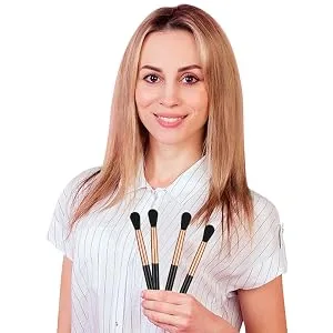 Uorpoto Lash Shampoo Brush Fluffy Eyeshadow Blender Makeup Brushes Set 4Pcs for Eyelash Extension Bath Cleaning Wash and Eye Shadow Blending - eye shadow brush
