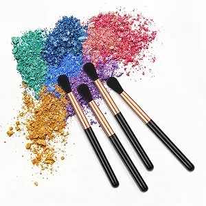 Uorpoto Lash Shampoo Brush Fluffy Eyeshadow Blender Makeup Brushes Set 4Pcs for Eyelash Extension Bath Cleaning Wash and Eye Shadow Blending - Lash Shampoo Brush