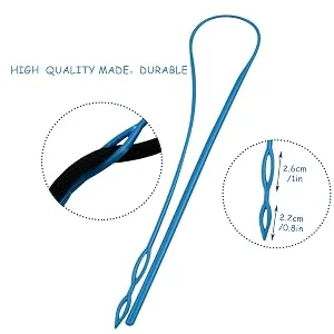 1Pcs 23In Flexible Plastic Drawstring Threader Tool, Easy Threader Drawstring Replacement Tool for Jackets Swim Trunks Pants Sweatpants Shorts Hoodies (Blue) - Flexible Plastic Drawstring Threader Tool
