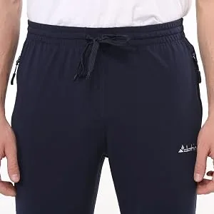clothin Mens Workout Athletic Pants Elastic-Waist Drawstring Pants for Sport Exercise Travel,Quick-Dry,Stretchy Black Blue-classic Style X-Large - 2002M